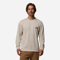 Men's Columbia Echo Passage™ Long Sleeve Crew T-Shirt - Beige