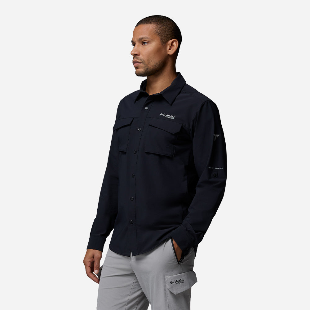 Áo Sơ Mi Nam Columbia Silver Ridge™ Elite Long Sleeve Woven - Đen - Supersports Vietnam