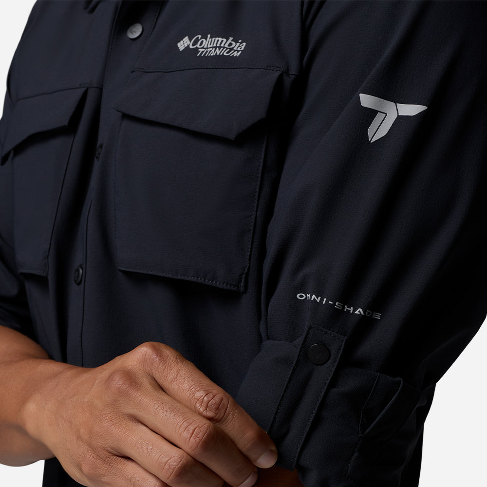 Áo Sơ Mi Nam Columbia Silver Ridge™ Elite Long Sleeve Woven - Đen - Supersports Vietnam