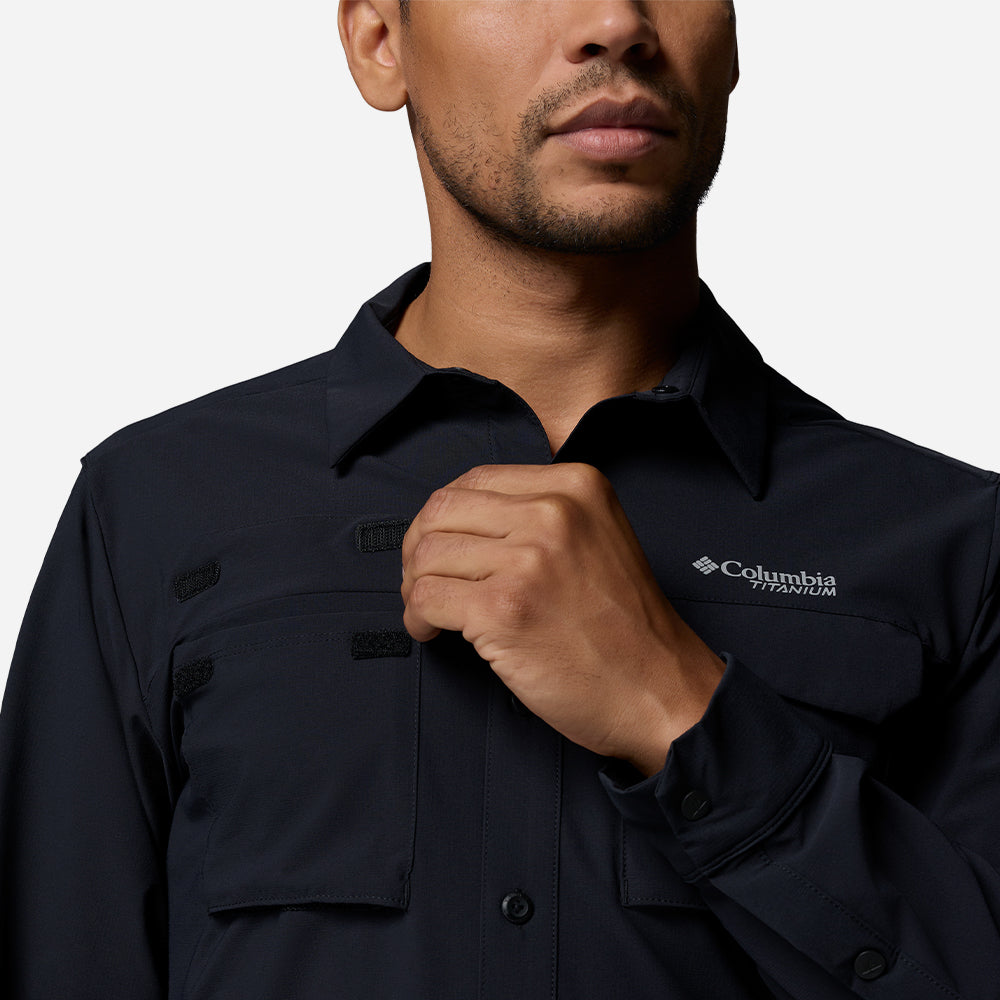 Áo Sơ Mi Nam Columbia Silver Ridge™ Elite Long Sleeve Woven - Đen - Supersports Vietnam