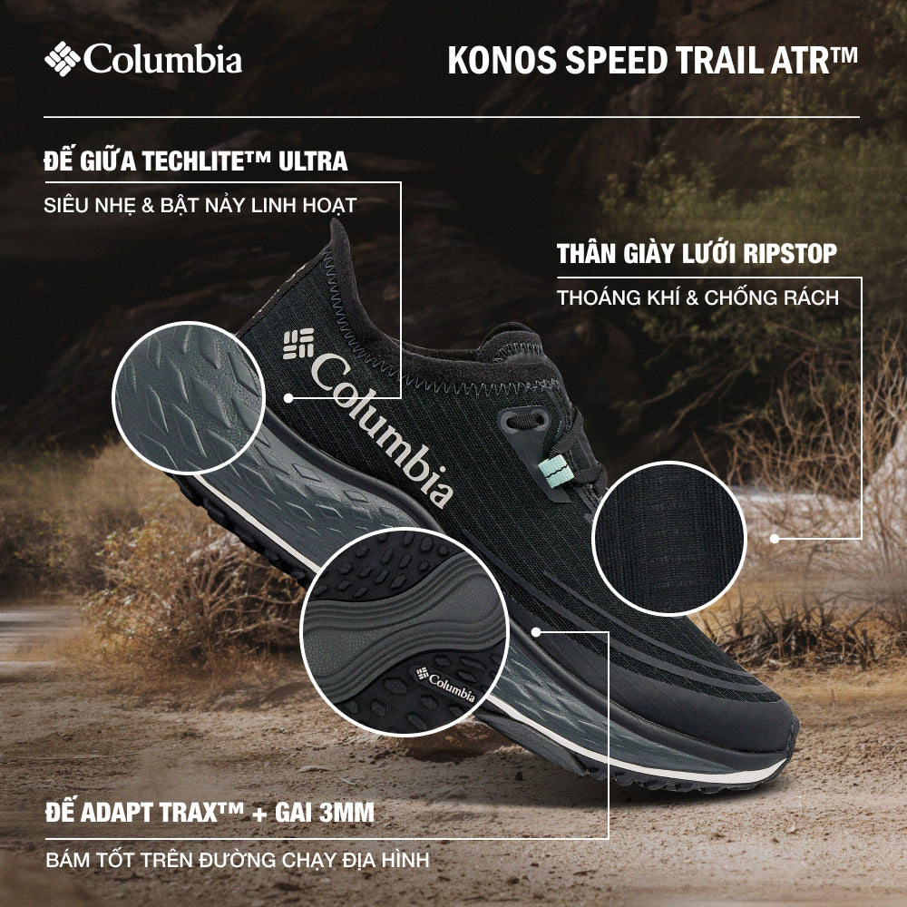Giày Chạy Trail Nữ Columbia Konos Speed Trail Atr™ - Đen - Supersports Vietnam