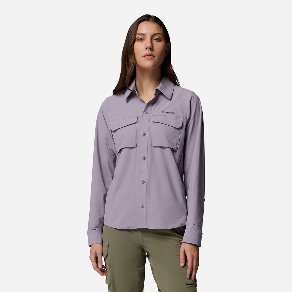 Áo Sơ Mi Nữ Columbia Silver Ridge™ Elite Woven Long Sleeve - Tím - Supersports Vietnam