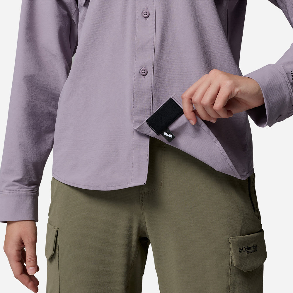 Áo Sơ Mi Nữ Columbia Silver Ridge™ Elite Woven Long Sleeve - Tím - Supersports Vietnam