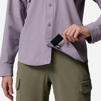 Áo Sơ Mi Nữ Columbia Silver Ridge™ Elite Woven Long Sleeve - Tím - Supersports Vietnam
