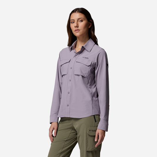 Áo Sơ Mi Nữ Columbia Silver Ridge™ Elite Woven Long Sleeve - Tím - Supersports Vietnam