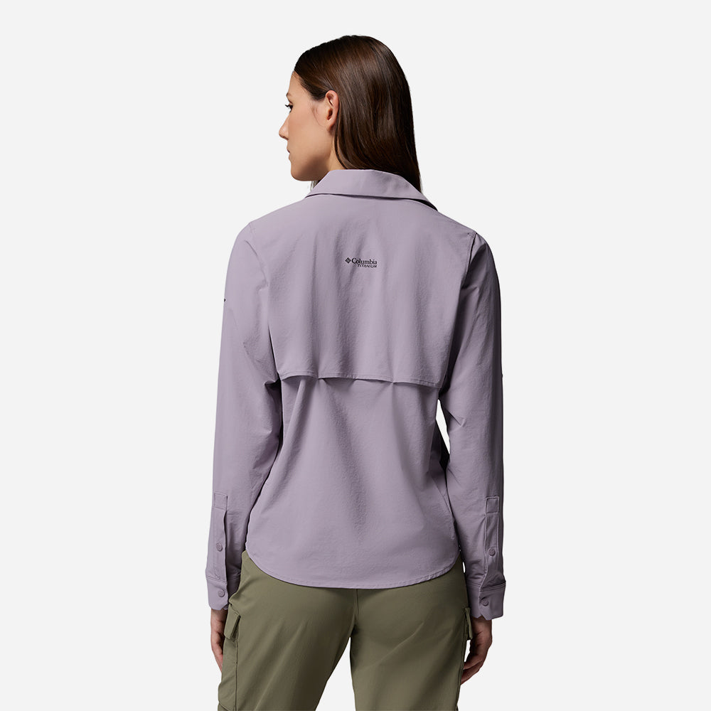 Áo Sơ Mi Nữ Columbia Silver Ridge™ Elite Woven Long Sleeve - Tím - Supersports Vietnam