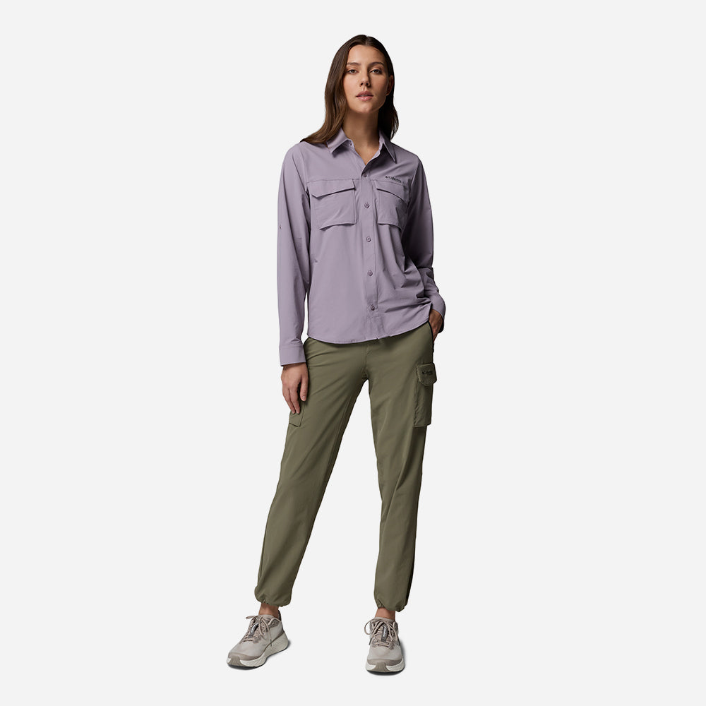 Áo Sơ Mi Nữ Columbia Silver Ridge™ Elite Woven Long Sleeve - Tím - Supersports Vietnam