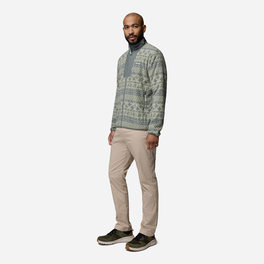 Áo Khoác Nam Columbia Sequoia Grove™ II Full Zip Printed Fleece - Xám - Supersports Vietnam