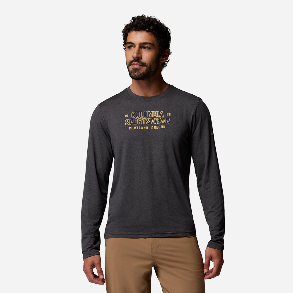 Áo Thun Nam Columbia Parsons Point™ Long Sleeve Graphic - Xám