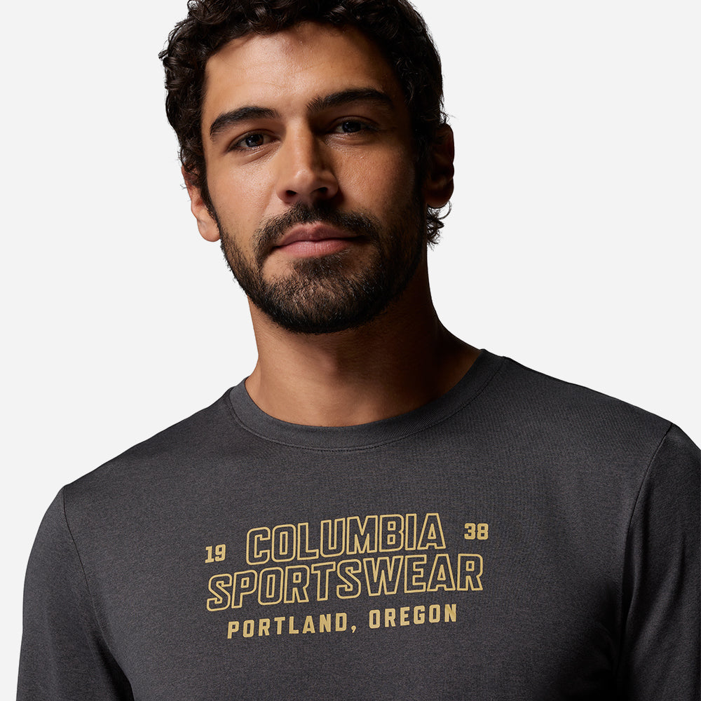 Áo Thun Nam Columbia Parsons Point™ Long Sleeve Graphic - Xám