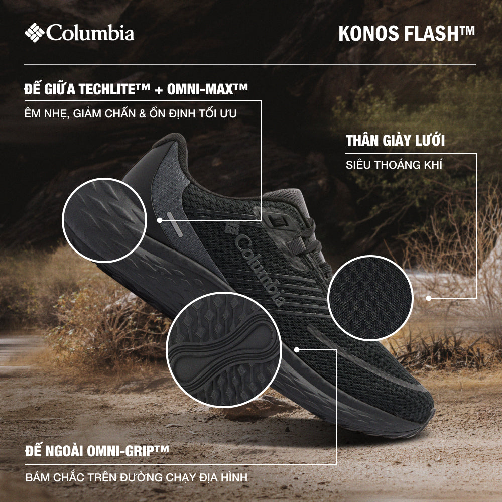 Giày Chạy Trail Nam Columbia Konos Flash™ - Đen - Supersports Vietnam