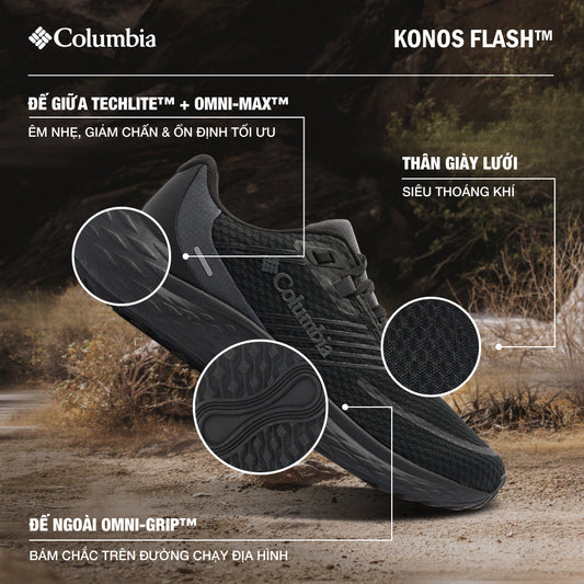 Giày Chạy Trail Nam Columbia Konos Flash™ - Đen