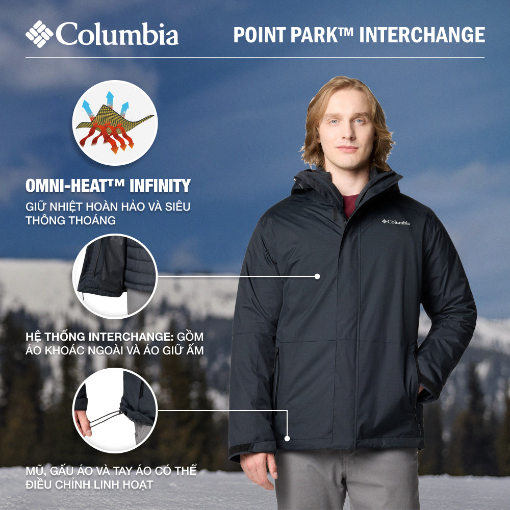 Áo Khoác Nam Columbia Point Park™ Interchange - Đen