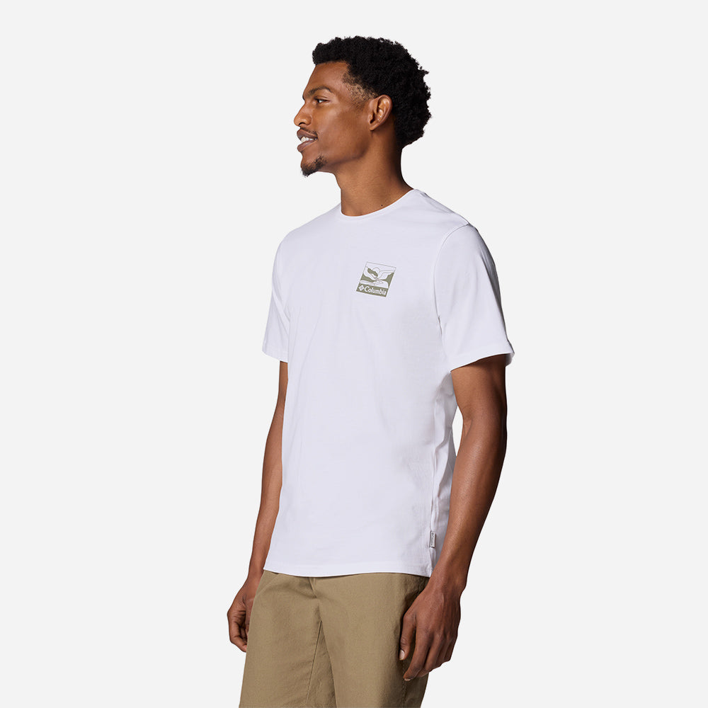 Áo Thun Tay Ngắn Nam Columbia Explorers Canyon™ Back Short Sleeve - Trắng